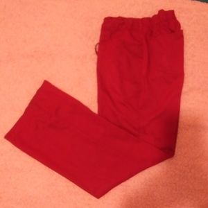 Size Small Reddish Orange Scrub Star Scrub Bottoms